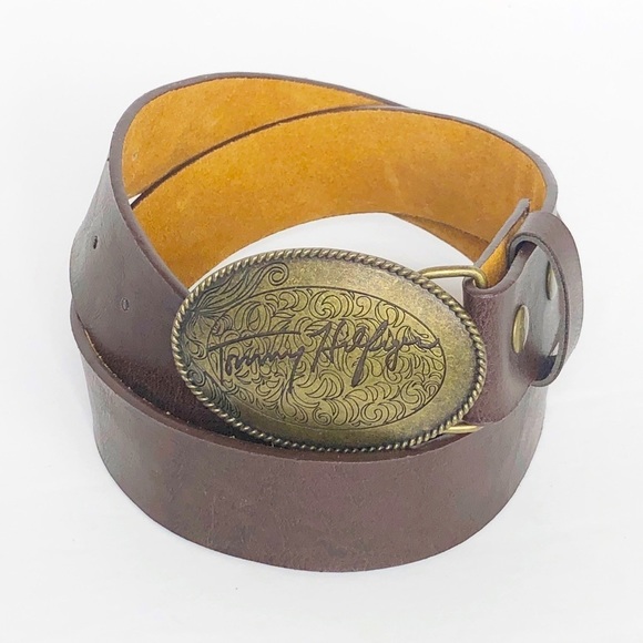 TOMMY Hilfiger brown leather belt - Picture 14 of 14